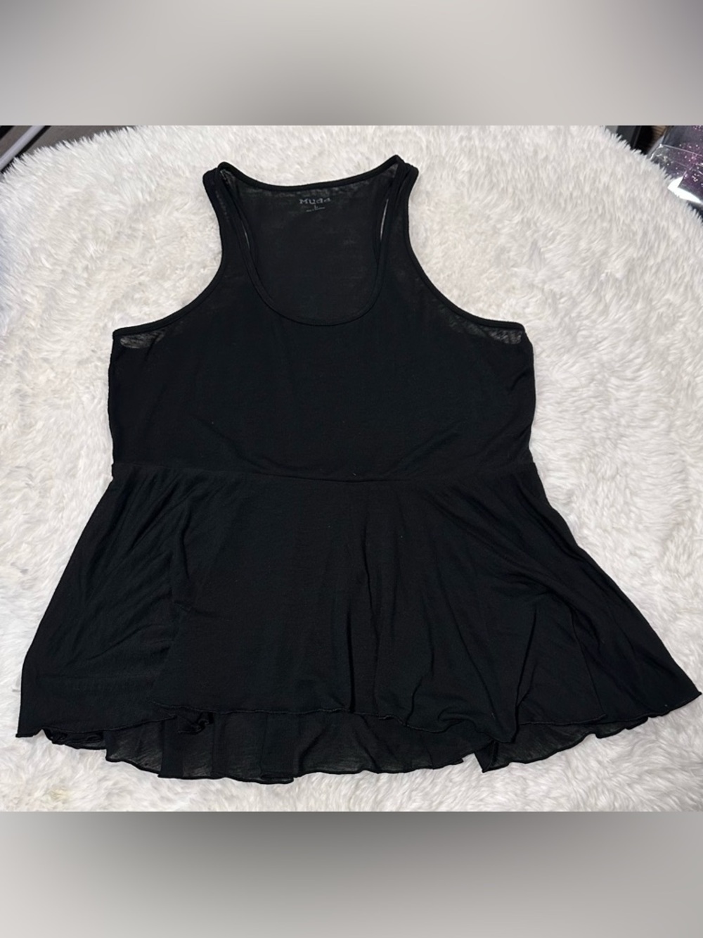Mudd Black Peplum Tank Top